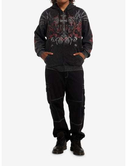 Cross Skeleton Filigree Hoodie - US 5583