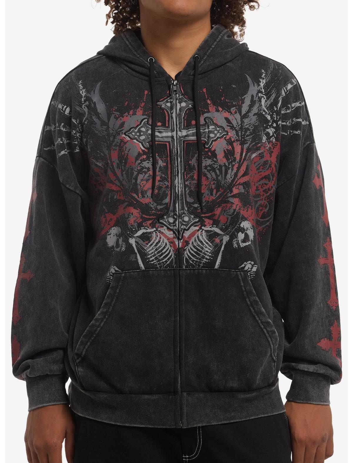 Cross Skeleton Filigree Hoodie - US 5583
