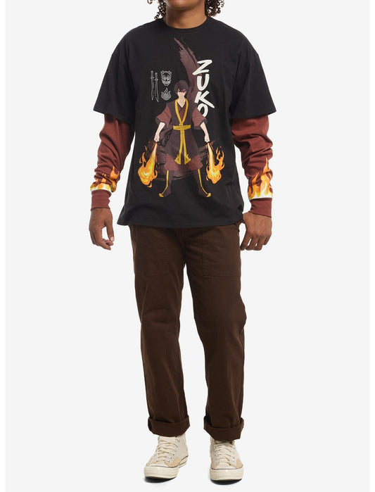 Avatar: The Last Airbender Zuko Fire Twofer Long-Sleeve T-Shirt - US 0431
