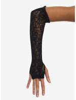 Black Floral Lace Arm Warmers - US 3400