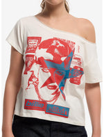 Billie Eilish Star Portrait Off-Shoulder T-Shirt - US 5484