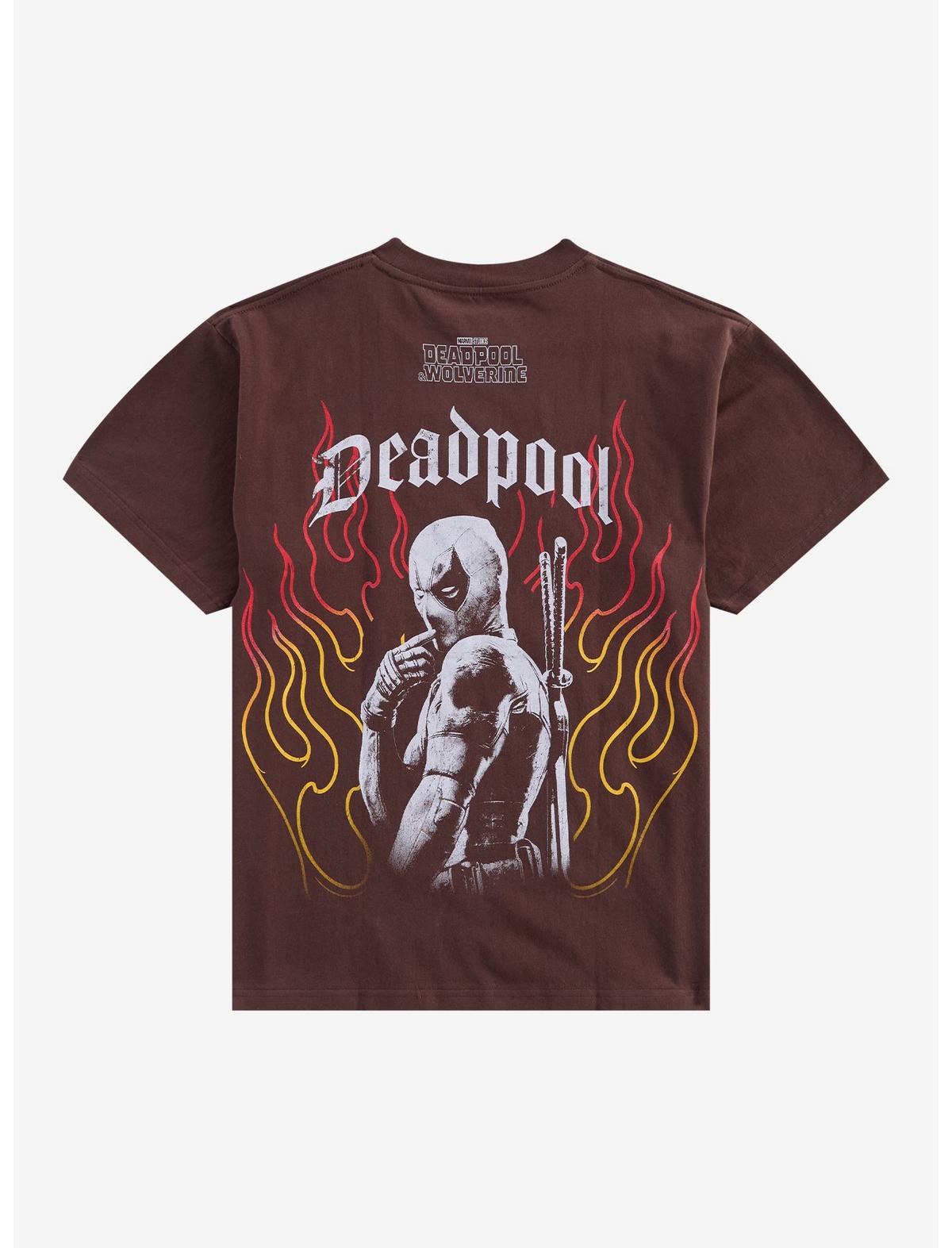 Marvel Deadpool & Wolverine Deadpool Flames T-Shirt - US 7432