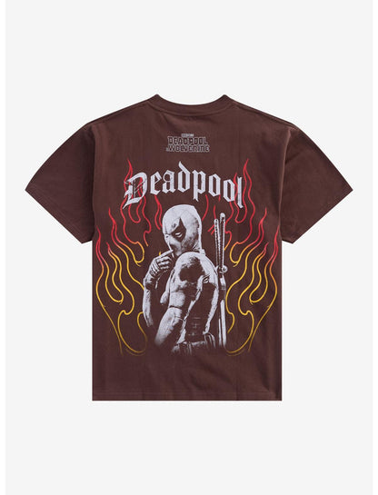 Marvel Deadpool & Wolverine Deadpool Flames T-Shirt - US 7432