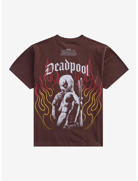 Marvel Deadpool & Wolverine Deadpool Flames T-Shirt - US 7432