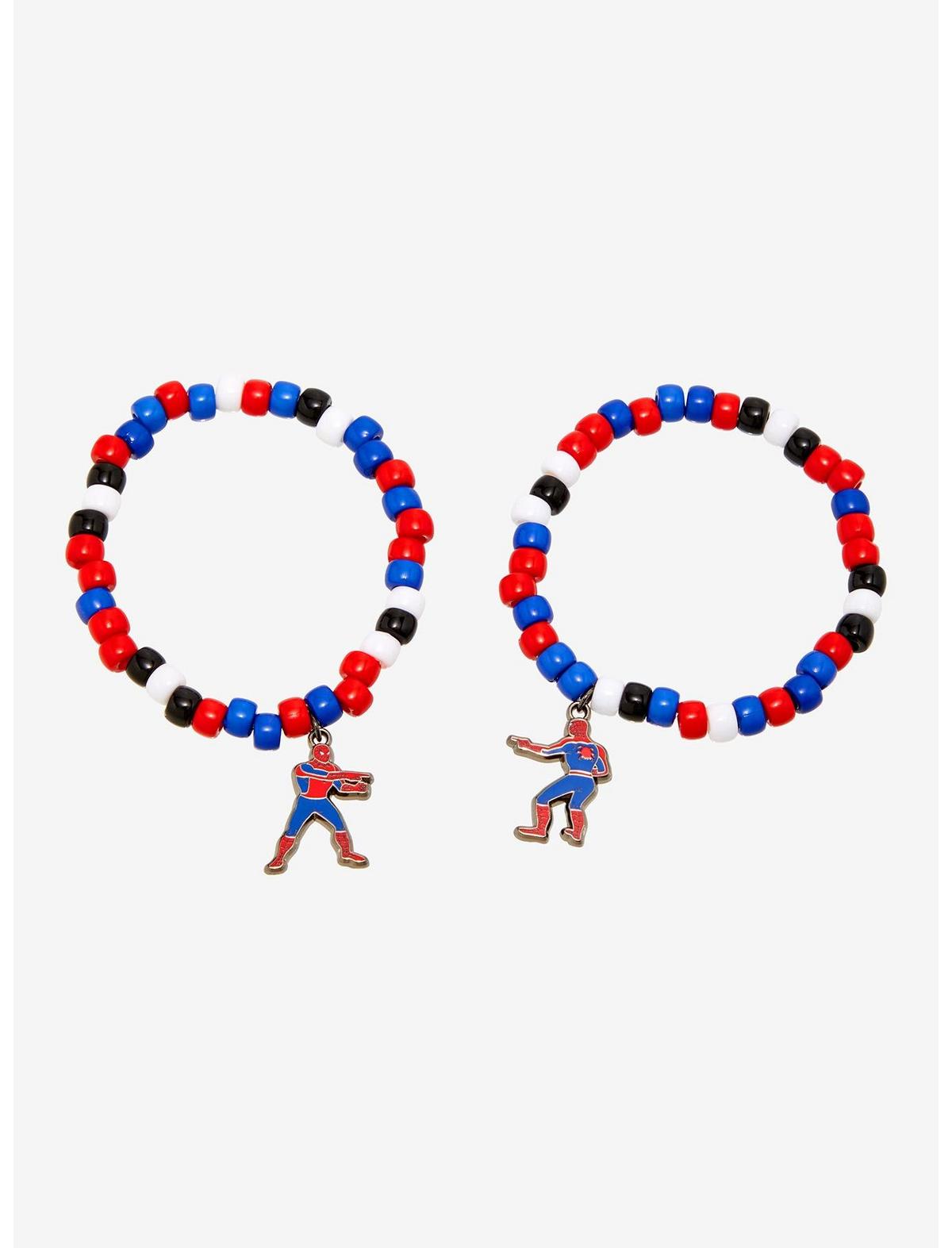 Marvel Spider-Man Pointing Meme Best Friend Bead Bracelet Set - US 8069
