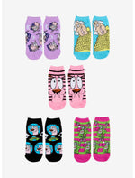 Courage The Cowardly Dog Character No-Show Socks 5 Pair - US 0976