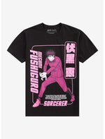Jujutsu Kaisen Megumi Pink Glitter T-Shirt - US 6060