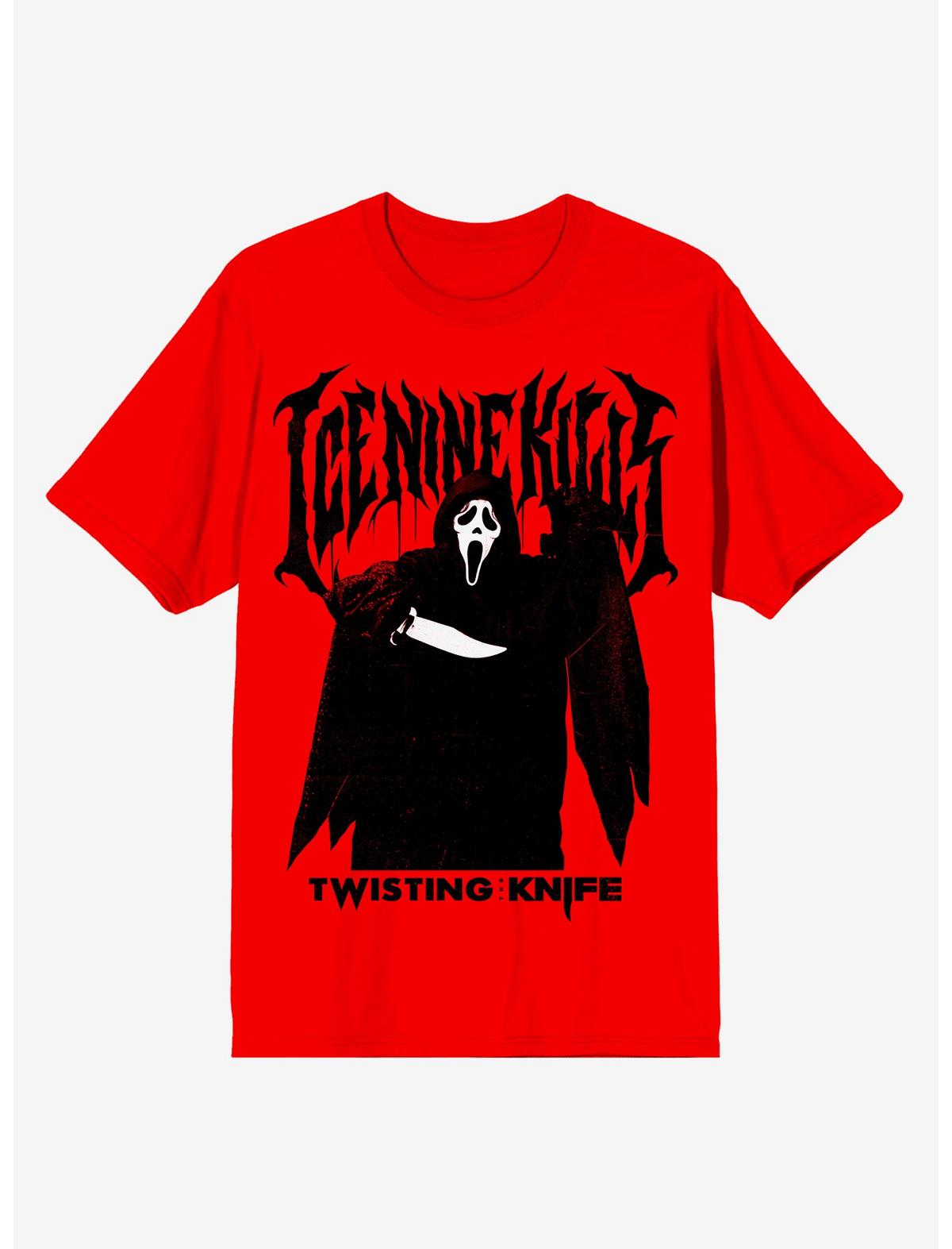 Ice Nine Kills X Ghost Face Twisting The Knife Portrait T-Shirt Hot Topic Exclusive - US 6318