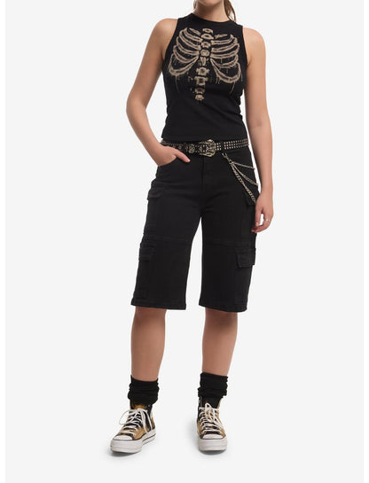 Bleached Rib Cage Girls Muscle Tank Top - US 4954