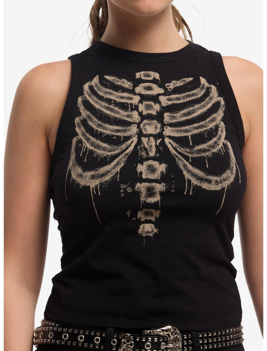 Bleached Rib Cage Girls Muscle Tank Top - US 4954