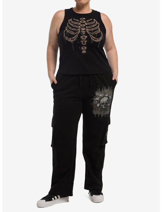 Bleached Rib Cage Girls Muscle Tank Top Plus Size - US 6012