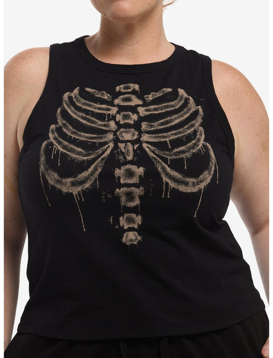 Bleached Rib Cage Girls Muscle Tank Top Plus Size - US 6012