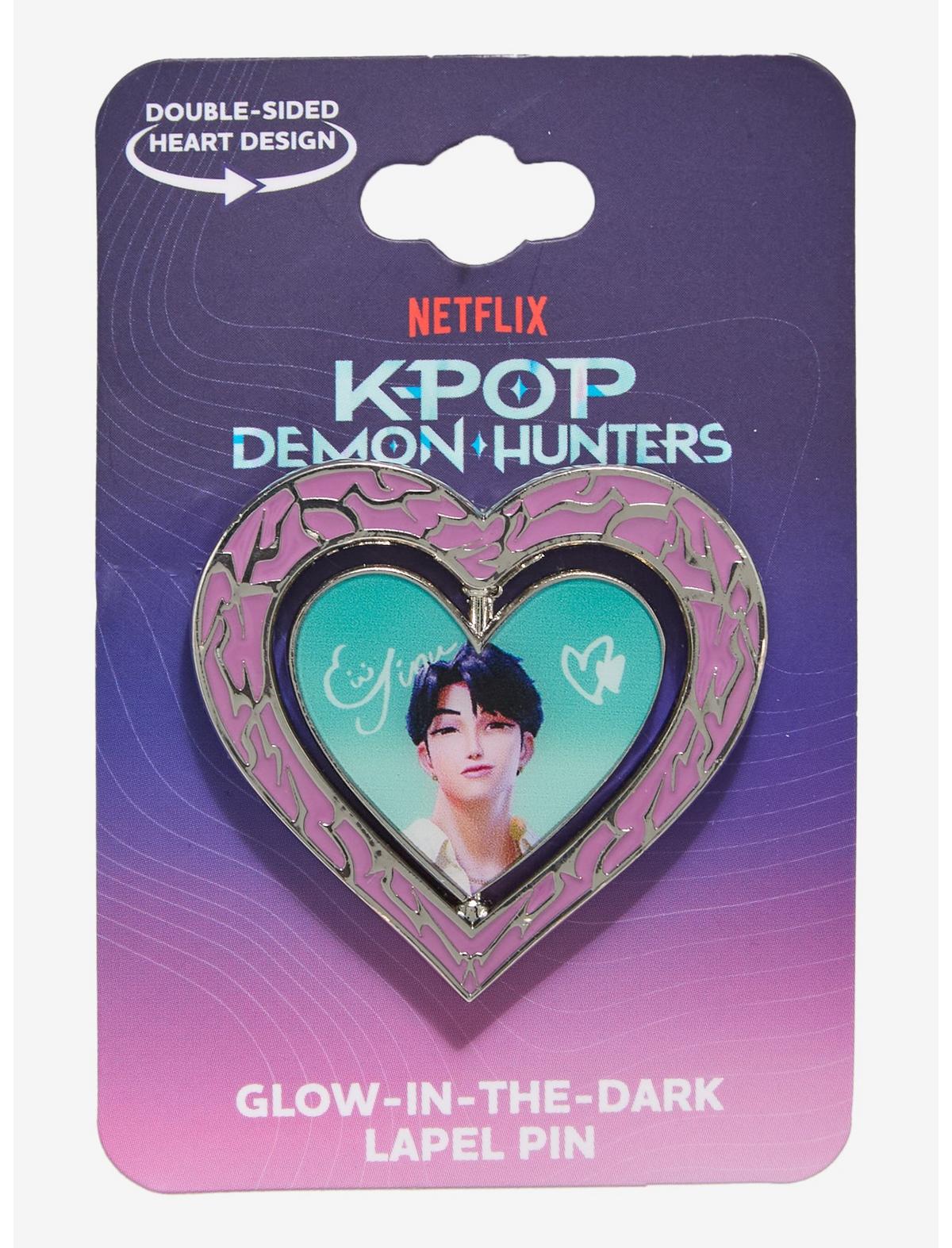 KPop Demon Hunters Jinu Glow-In-The-Dark Flip Enamel Pin - US 2582