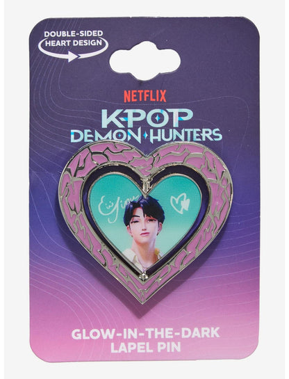 KPop Demon Hunters Jinu Glow-In-The-Dark Flip Enamel Pin - US 2582
