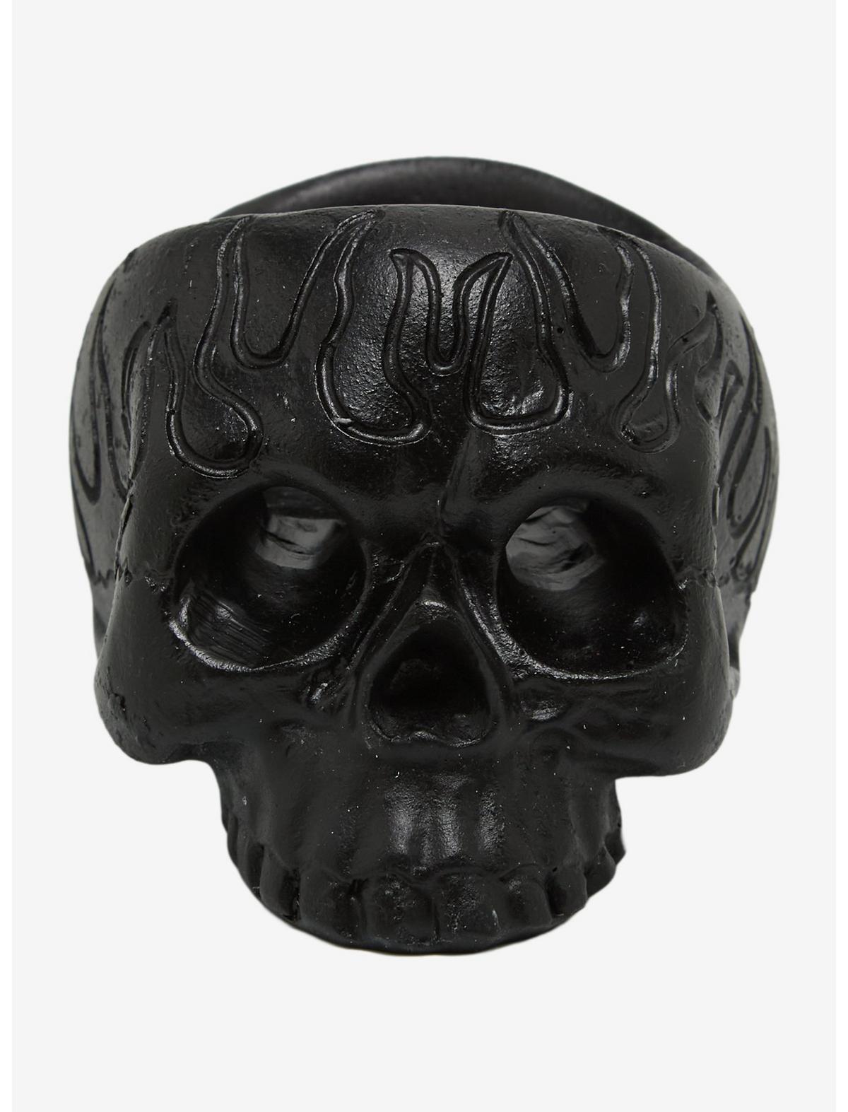 Black Skull Drip Candle Holder - US 3593
