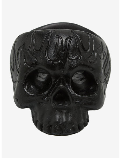 Black Skull Drip Candle Holder - US 3593