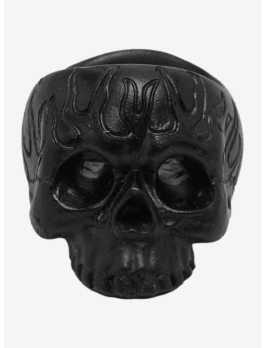 Black Skull Drip Candle Holder - US 3593