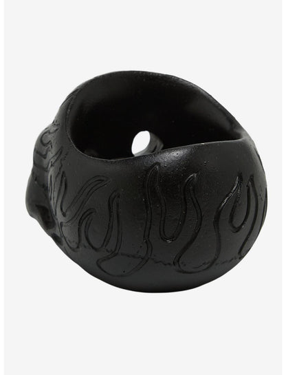 Black Skull Drip Candle Holder - US 3593