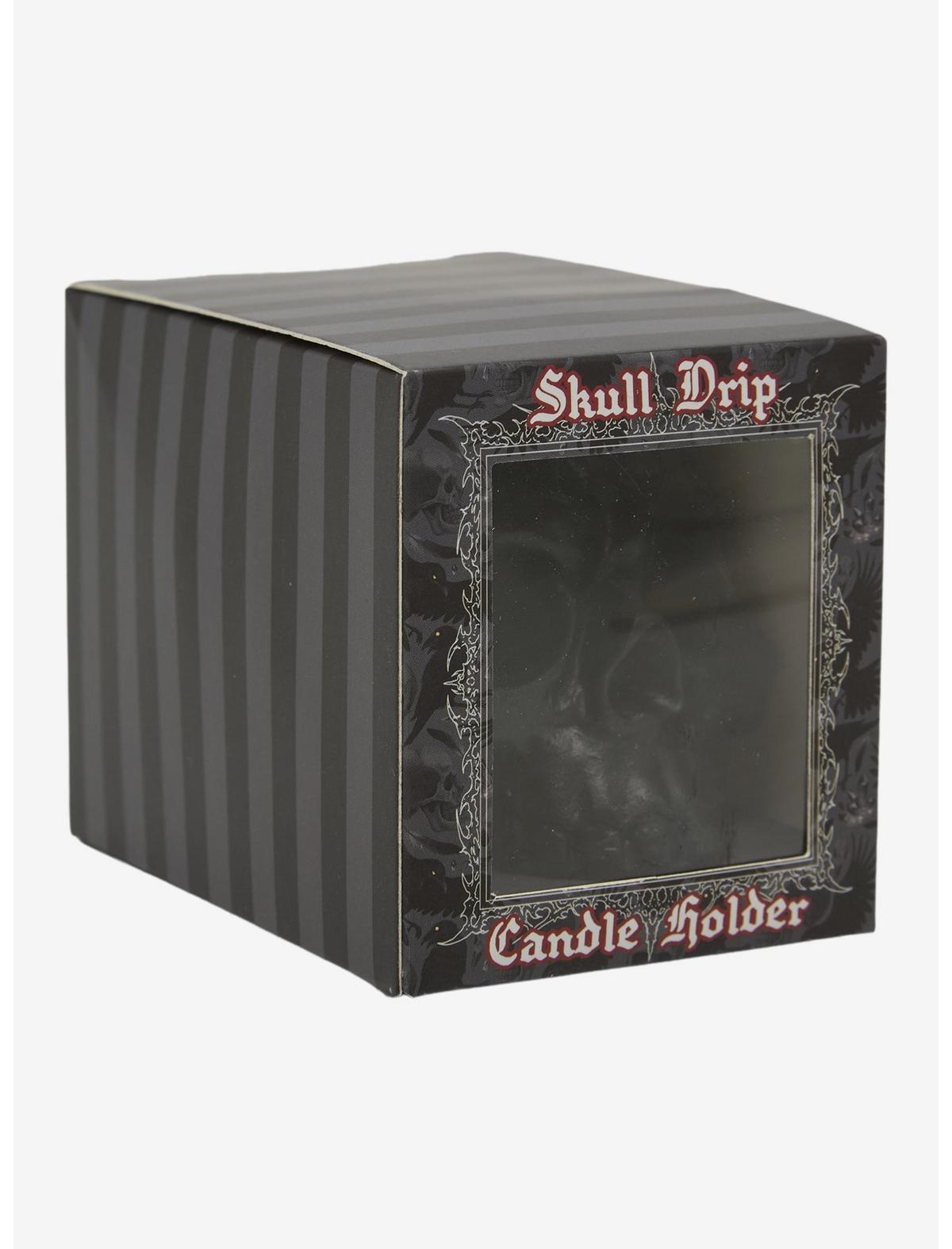 Black Skull Drip Candle Holder - US 3593