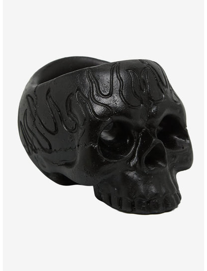 Black Skull Drip Candle Holder - US 3593