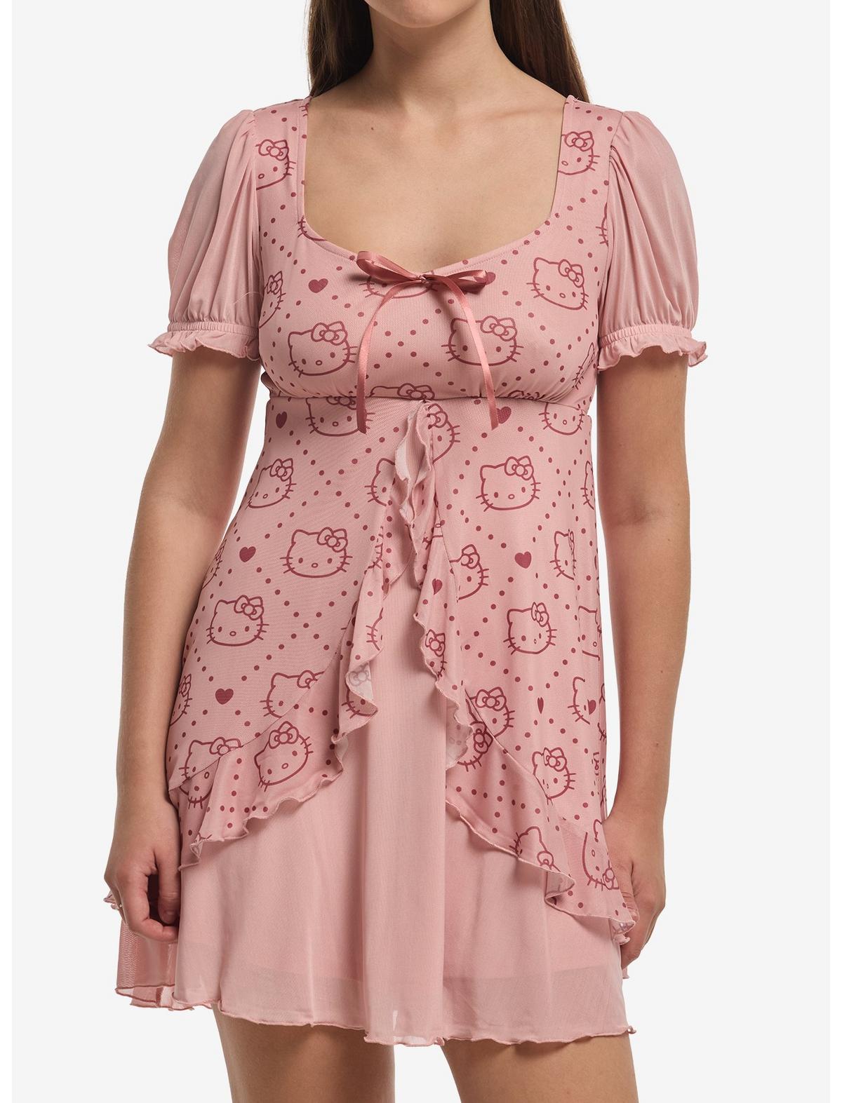 Hello Kitty Sheer Ruffle Babydoll Dress - US 5355