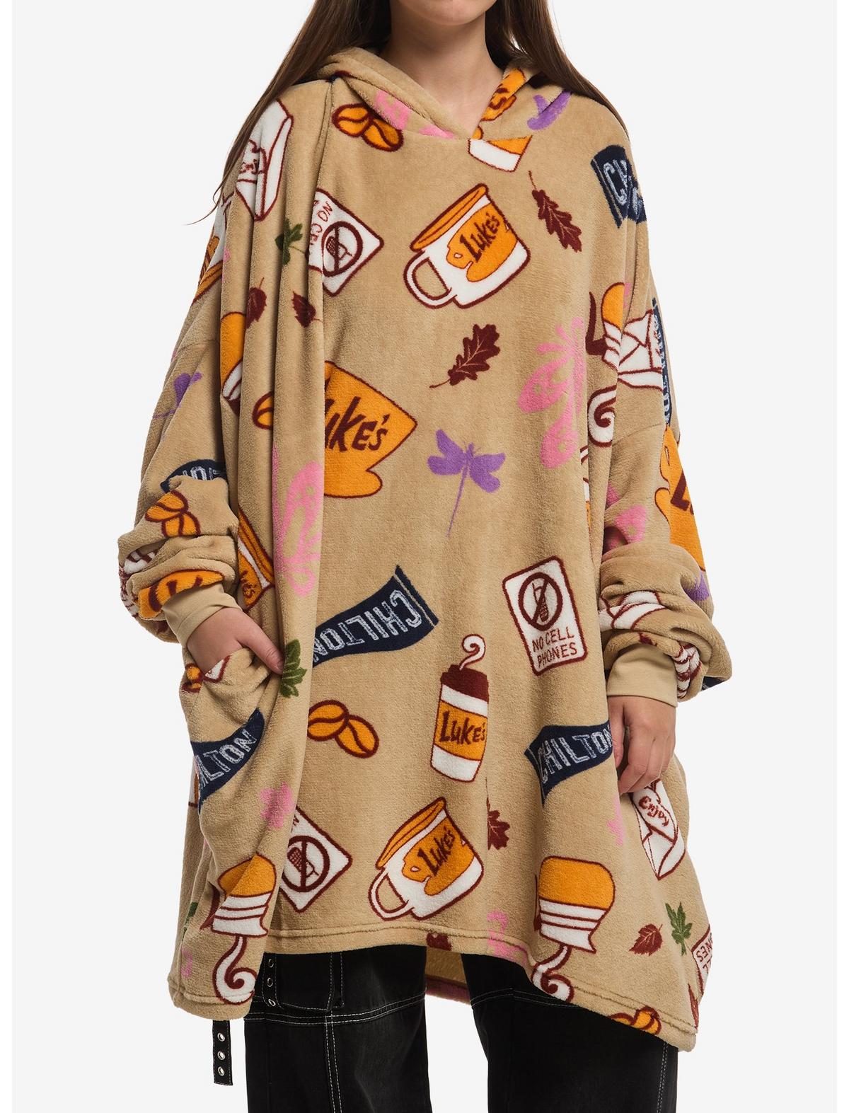 Gilmore Girls Icons Fuzzy Oversized Hoodie - US 1109