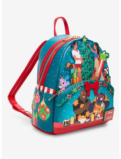 Loungefly Disney Lilo & Stitch Holiday Light-Up Mini Backpack - US 0575