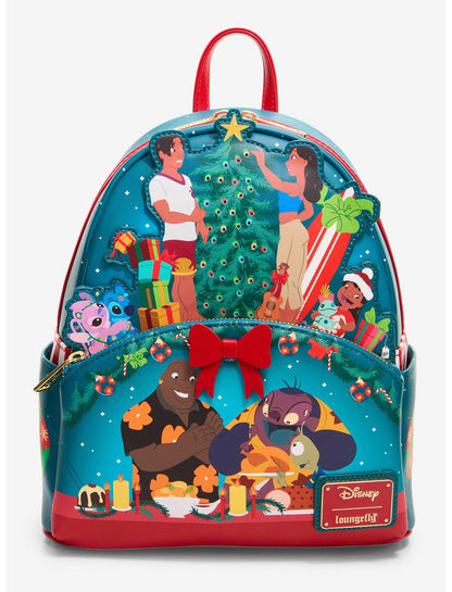 Loungefly Disney Lilo & Stitch Holiday Light-Up Mini Backpack - US 0575