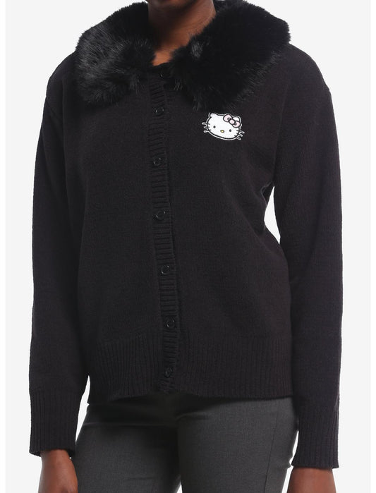 Hello Kitty Fur Trim Girls Cardigan - US 1193