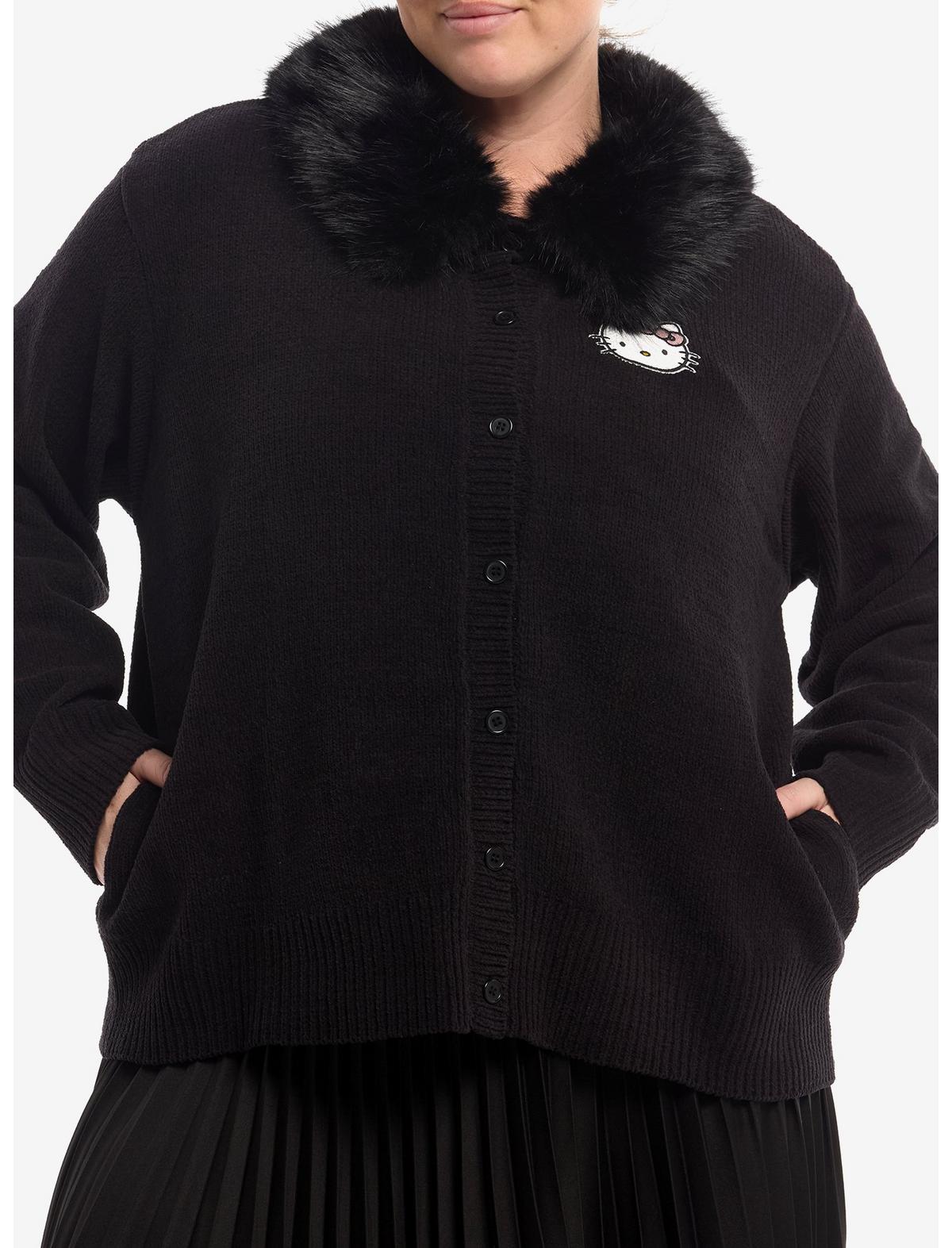 Hello Kitty Fur Trim Girls Cardigan Plus Size - US 5373