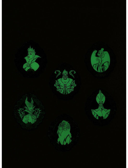 Loungefly Disney Villains Cameos Glow-in-the-Dark Blind Box Enamel Pin - US 4202