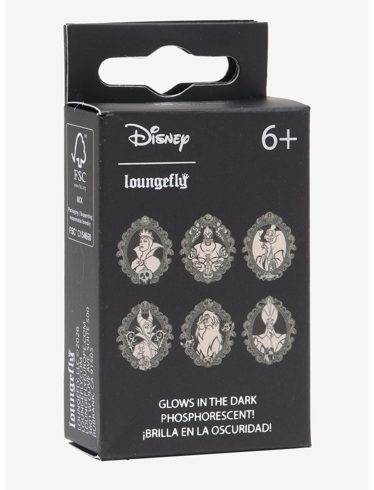Loungefly Disney Villains Cameos Glow-in-the-Dark Blind Box Enamel Pin - US 4202