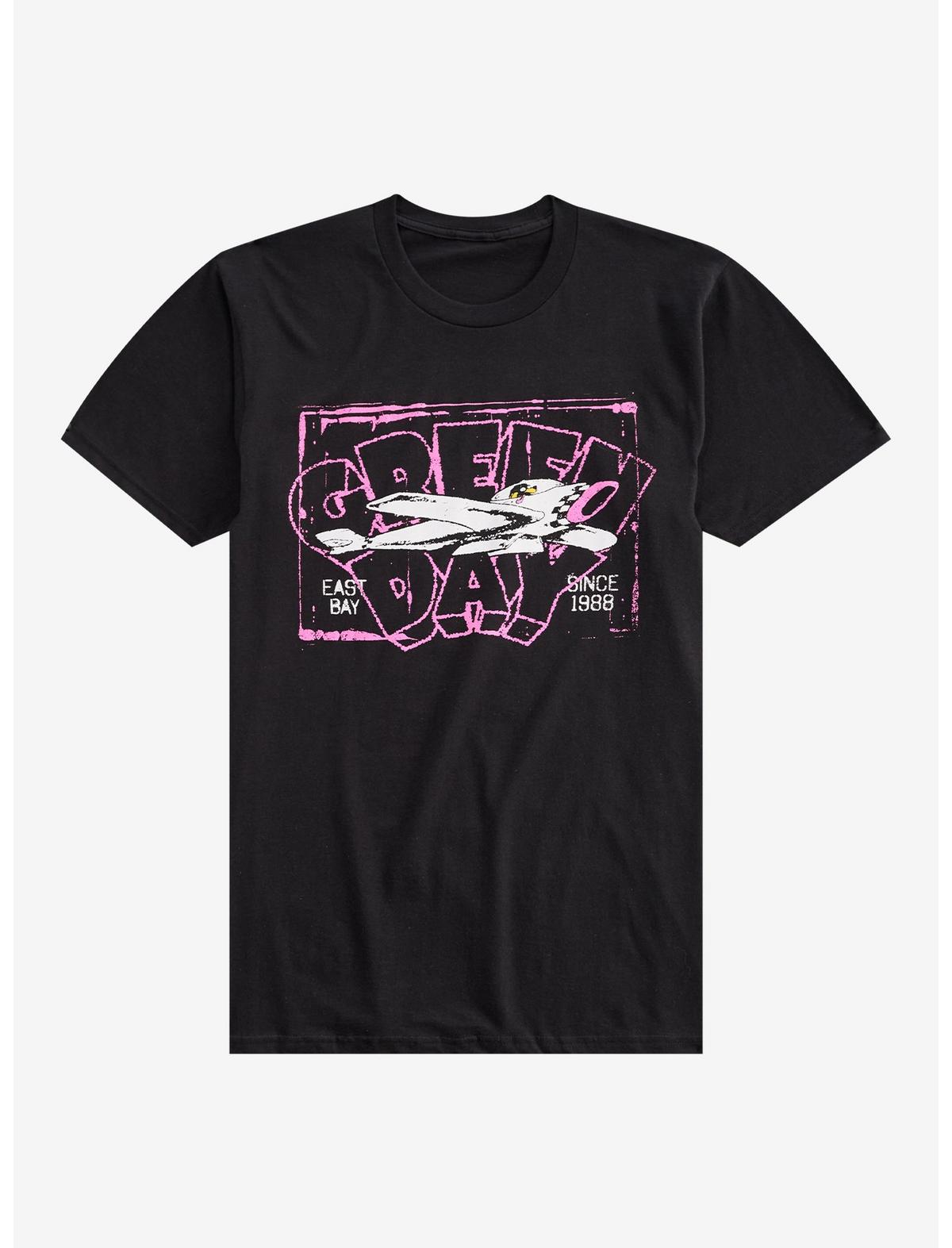 Green Day Plane & Logo T-Shirt - US 9977