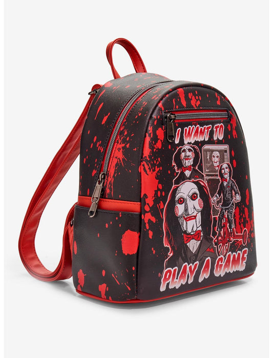 Loungefly Saw Collage Splatter Mini Backpack - US 4860