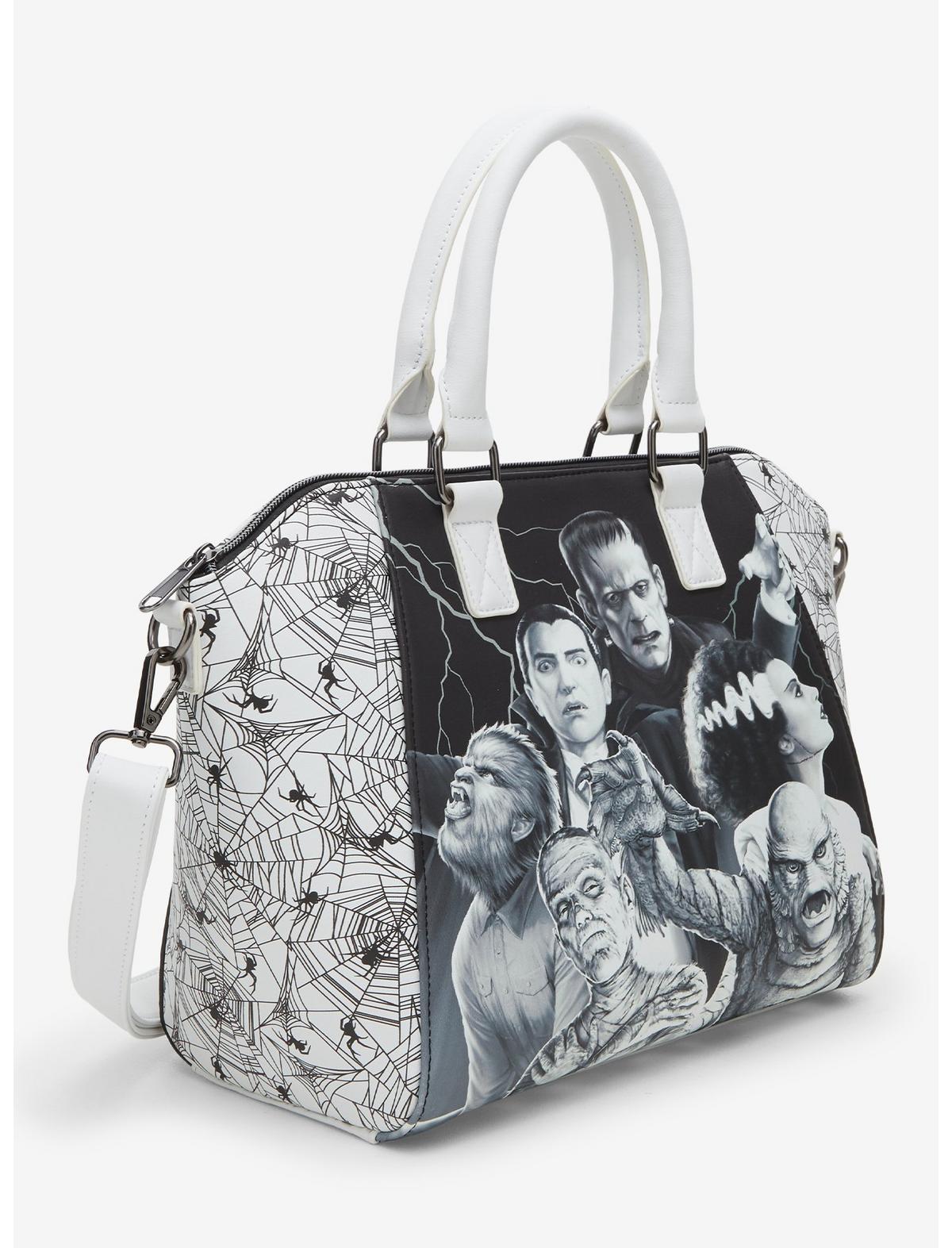 Loungefly Universal Monsters Group Spiderweb Satchel Bag - US 7883