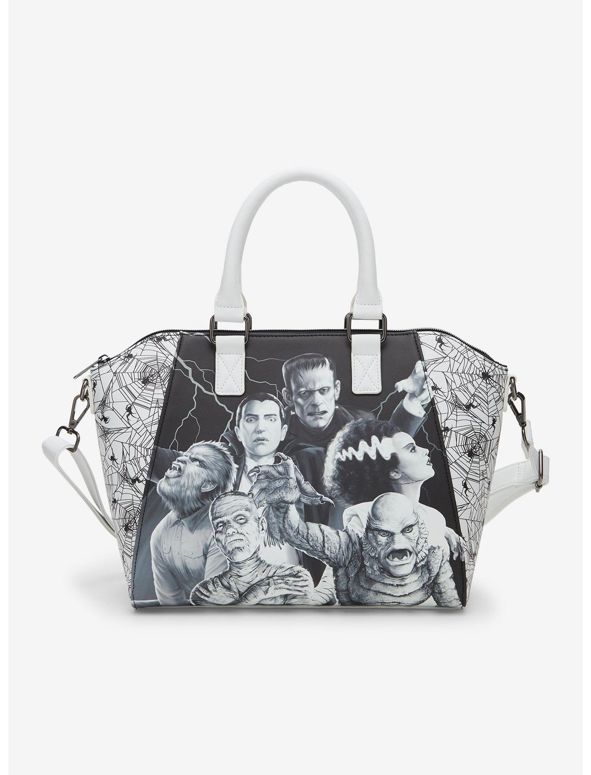 Loungefly Universal Monsters Group Spiderweb Satchel Bag - US 7883