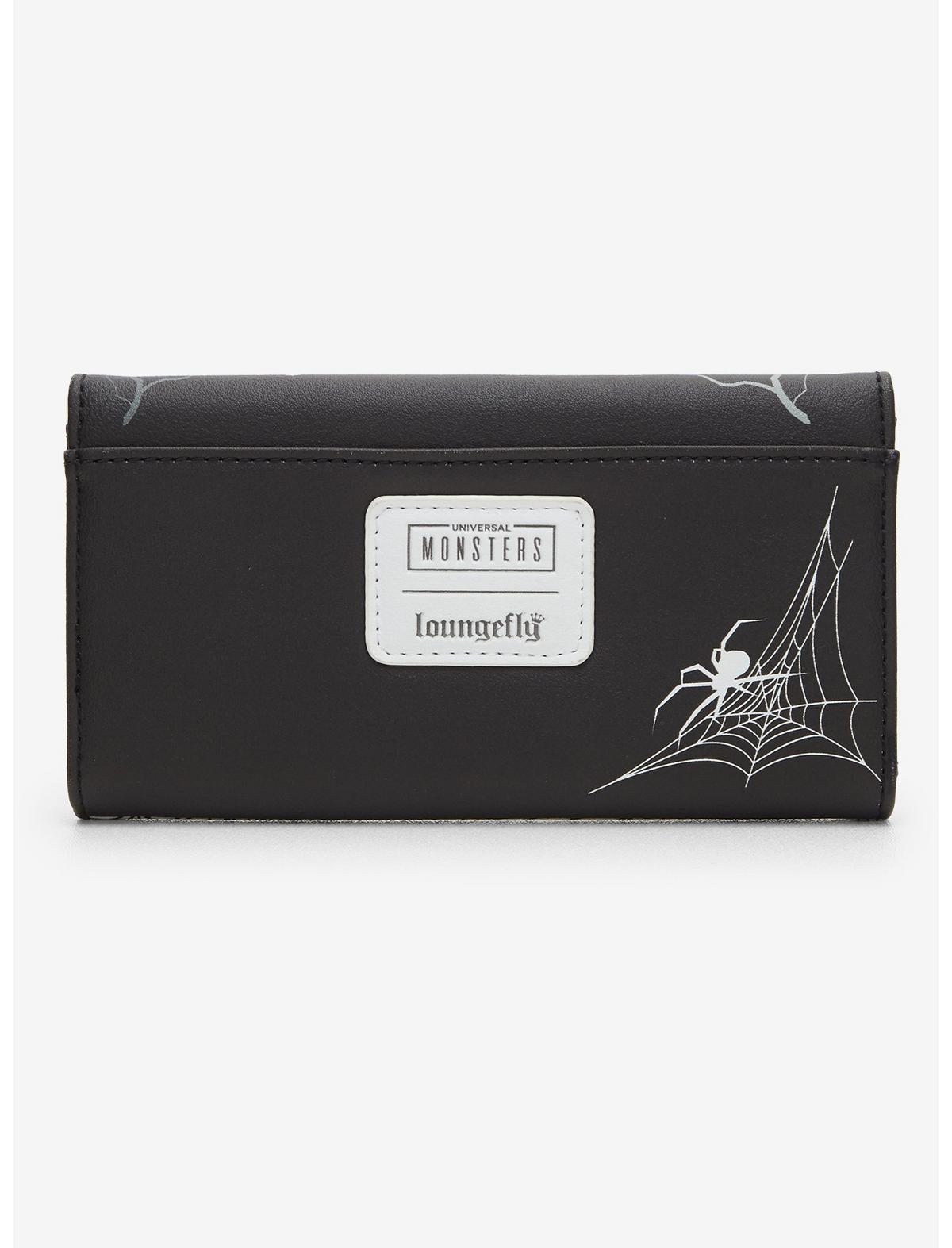 Loungefly Universal Monsters Group Spiderweb Flap Wallet - US 5315