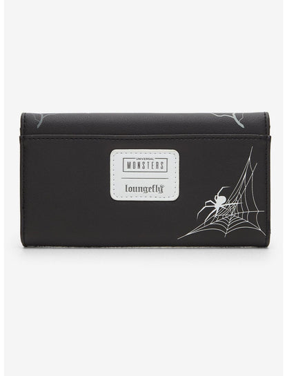 Loungefly Universal Monsters Group Spiderweb Flap Wallet - US 5315