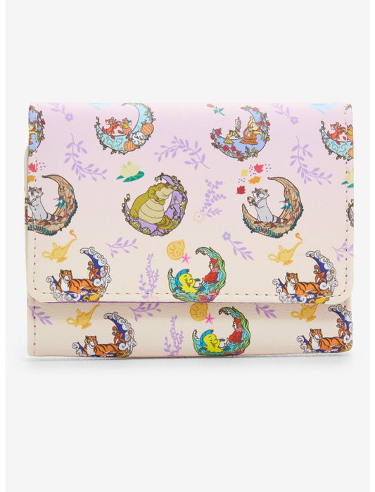 Loungefly Disney Sidekick Crescent Moon Flap Wallet Hot Topic Exclusive - US 7657