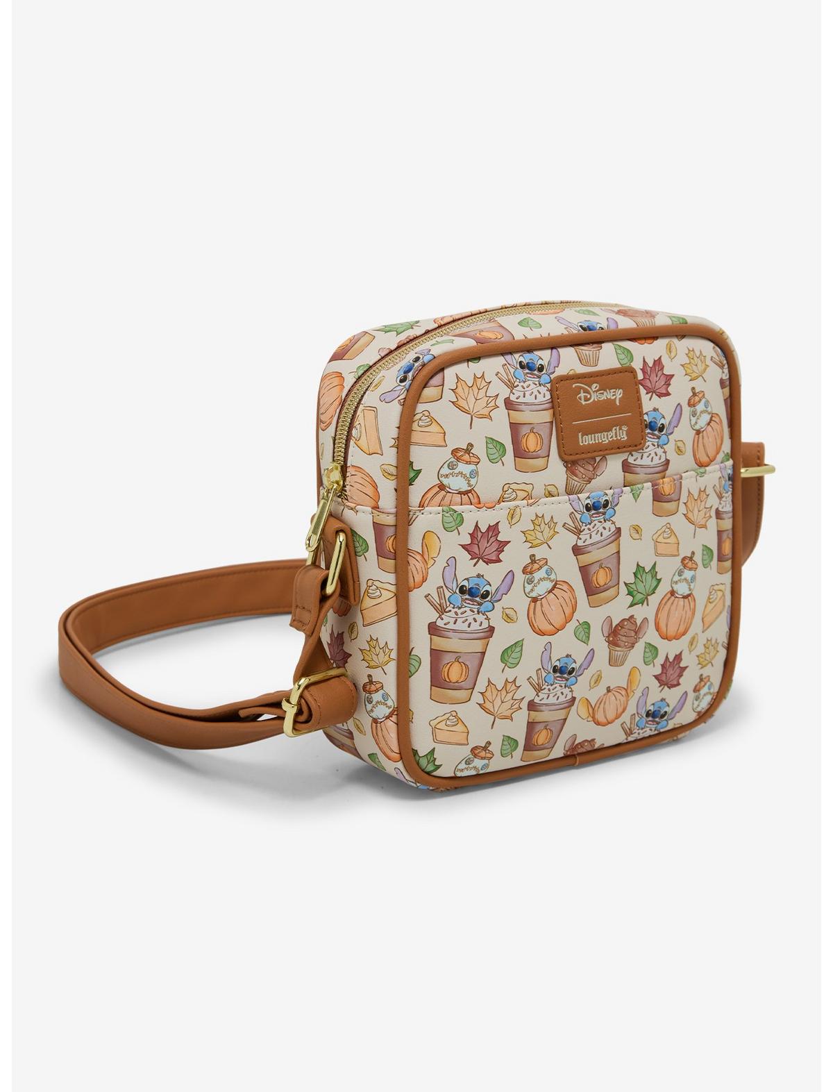 Loungefly Disney Stitch & Scrump Pumpkin Treats Camera Crossbody Bag - US 8316