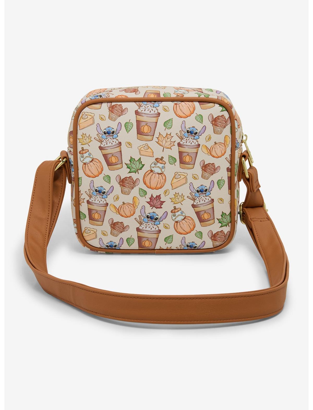 Loungefly Disney Stitch & Scrump Pumpkin Treats Camera Crossbody Bag - US 8316