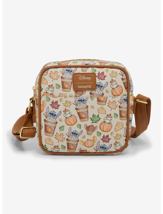 Loungefly Disney Stitch & Scrump Pumpkin Treats Camera Crossbody Bag - US 8316