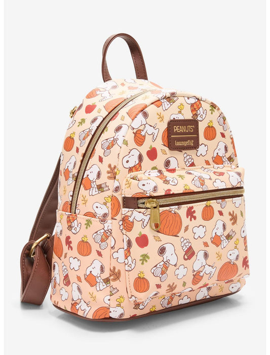 Loungefly Peanuts Snoopy Fall Things Mini Backpack Hot Topic Exclusive - US 2558