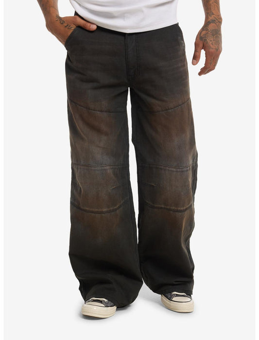 Industrial Wash Wide Leg Jeans - US 3996
