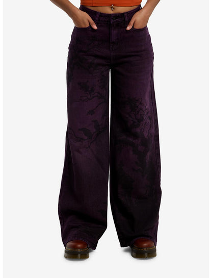 Cosmic Aura Raven Trees Purple Jeans - US 3822