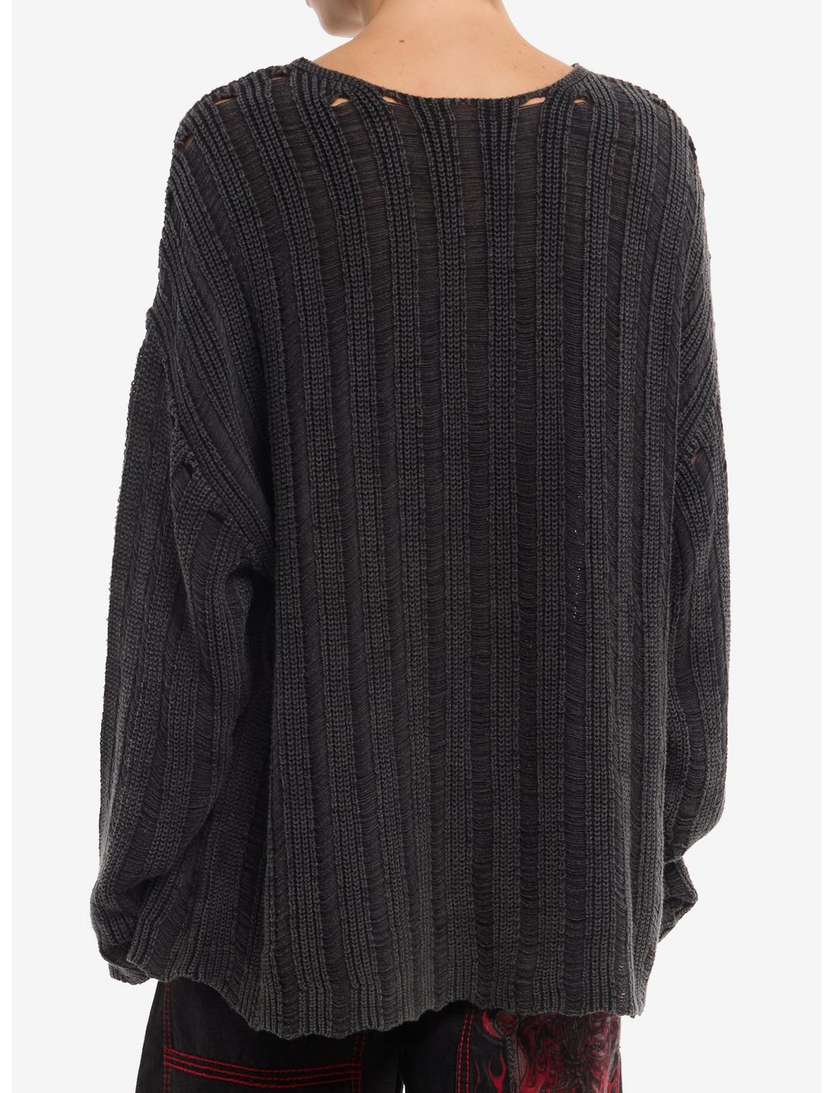Dark Grey Needle Stitch Sweater - US 4650