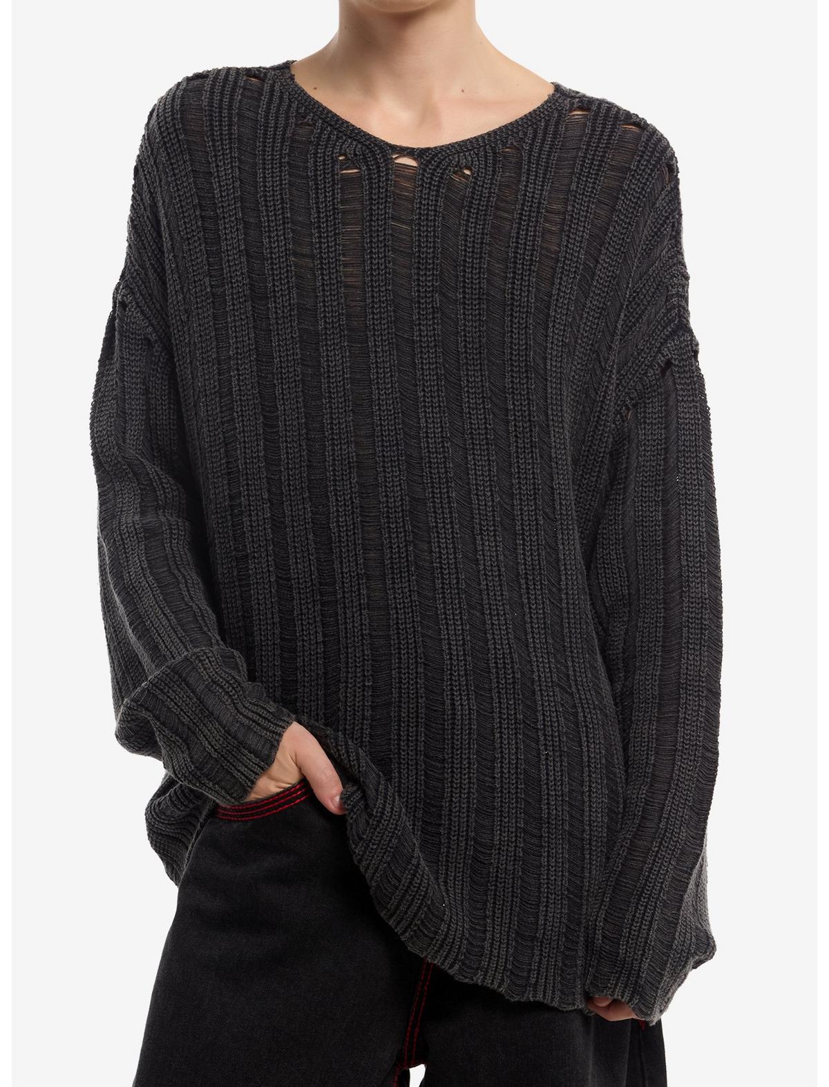 Dark Grey Needle Stitch Sweater - US 4650