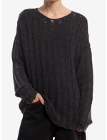 Dark Grey Needle Stitch Sweater - US 4650