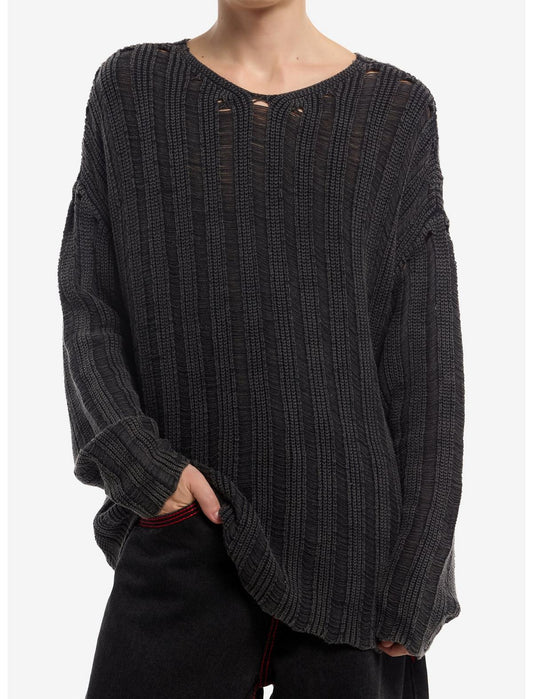 Dark Grey Needle Stitch Sweater - US 4650