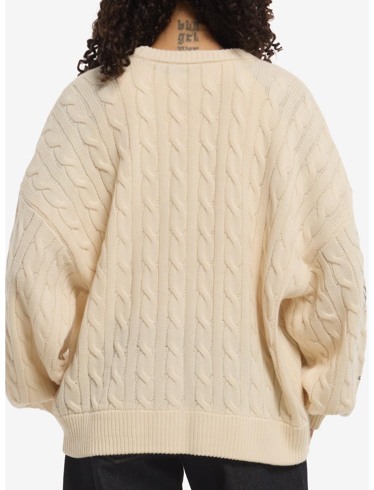 Disney Lilo & Stitch Fall Patch Cable Knit Girls Cardigan - US 2107
